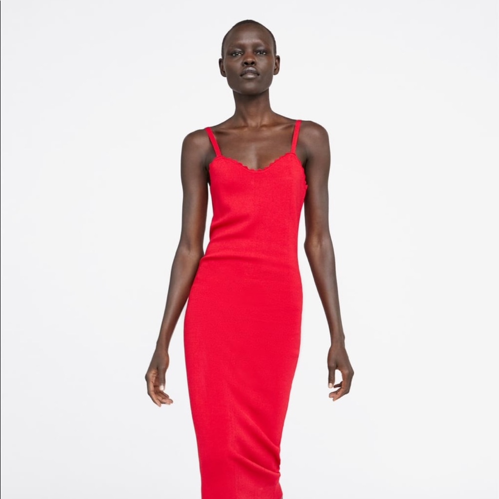 ZARA , Elegant Red dress for a night out!